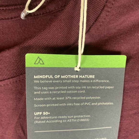 Alpine Design Shirt Men's Medium Burgundy Cotton Crew Neck Long Sleeve 7242 - Picture 4 of 9